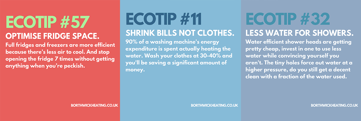eco tips banner Reducing Gas bills and energy bills with Eco Tips