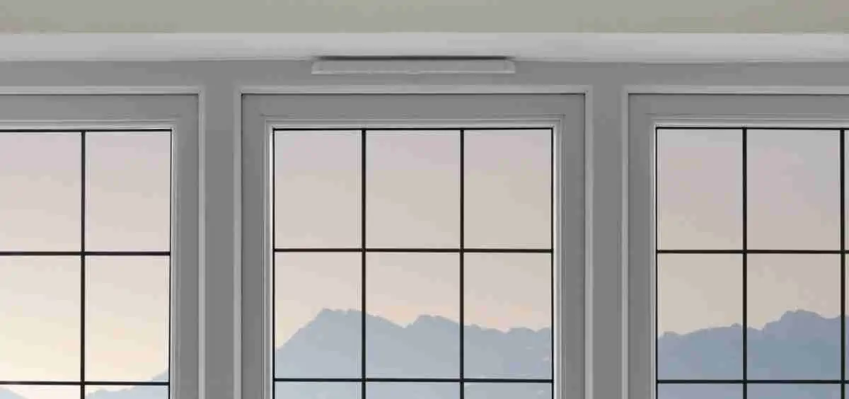 Trickle Vent in window Trickle Vent on windows overlooking mountains